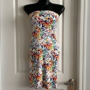 🟣 Sunburst TieDye Tube Dress Size M